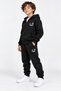 Smile Figured Black Zippered Children's Tracksuit Set Age 12 - 3