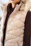Women's Hooded Sleeveless Inflatable Vest Beige - 6