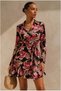 Belted Long Sleeve Mini Dress - 3