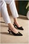 Women's Buckle Leather Two-Heel Shoes