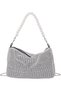 Rhinestone Clutch, Silver Chain Wedding Bag