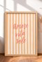 Amore Vita Sole Written Line Typography Framed Painting Italy Poster Wall Decor Itn036