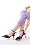 Women's Ribbon Satin Elegant Open Back Comfortable Heeled Shoes