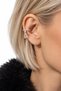 Mess Silver Color Compressed Chinchilla Earring
