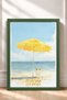 Positano Marina Grande Beach Umbrella Framed Painting Italy Poster Wall Decor Itn052 - 3