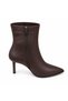 2743 Genuine Leather Zippered Pointed Toe Boots - 7