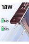 كابل من النوع C بطول 1 متر، كابل شحن سريع USB A إلى USB C مضفر بقوة 18 واط باللون الأبيض - 3