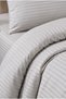 Double Duvet Cover Set Striped Duvet Cover Set Cotton Satin Hotel Type Duvet Cover Set (Cotton Satin) - 4