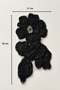 Bead Embroidered Floral and Leaf Motif Applique - 4