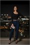 Flexible Sandy Long Sleeve Fabric Collar Square Blouse - 4