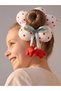 Girl's Fluffy Flower Design Elastic Buckle - 3