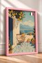 Lemon Tree Blue Door Terrace Framed Painting Italy Poster Living Room Kitchen Wall Decor Itn055 - 2