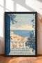 Monterosso Al Mare Balcony Scenery Framed Painting Italy Poster Living Room Kitchen Wall Decor Itn046