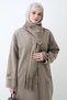 Buttoned Scarf Detailed Mink Cashmere Coat - 2
