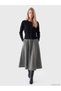 High-Quality Pieces from Çelebi Store: Plaid Embroidered A-Line Flared Skirt. - 2