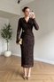 Sim Embroidered Tulle Sleeves Draped Evening Dress