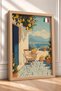 Lemon Tree Blue Door Terrace Framed Painting Italy Poster Living Room Kitchen Wall Decor Itn055 - 2