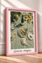 Giorno Magico Written Oyster Table Framed Painting Italy Poster Wall Decor Itn041 - 2