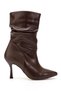Women's Bellows Supported High Thin Heeled Zippered Boots - 5