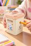 Trash Container Shaped Pencil Sharpener with Handle Tabletop Pencil Sharpener 7X10,5X9Cm Vd083