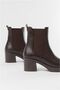 Women's Daily Comfort Boots with Thick Elastic Heels and Zipper - 4