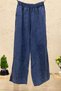 Lace stone detailed washed pant set - 3