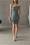 Women's Evening Dress Fabric Stylish Crepe Dress - 4