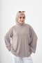 Women's Crew Neck Slim Line Long Sleeve T-Shirt Brown