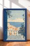 Monterosso Al Mare Balcony Scenery Framed Painting Italy Poster Living Room Kitchen Wall Decor Itn046