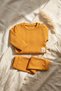 Baby and Child Orange Cotton Ribbed Set - Soft Textured Two-Piece Set with Shoulder Snaps - 6