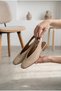 Women's Genuine Leather V-Neck Slingback Flat Sole Casual Shoes - 2