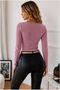Flexible Sandy Long Sleeve Fabric Collar Cycling Blouse - 2