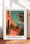 Casa Dolce Casa Written Sea Terrace Framed Painting Italy Poster Living Room Kitchen Wall Decor Itn045