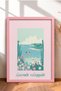 Giornata Soleggiata Written Seascape Framed Painting Italy Poster Wall Decor Itn026