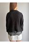 Crew Neck Lace Detailed Openwork Knitwear Sweater Aw26Kz00096 - 3