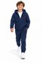 Colorful Figure Printed Navy Blue Zippered Children's Tracksuit Set Age 11 - 3