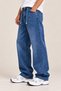 Men's Patterned Baggy Fit Wide Leg Jean Pants Relaxed Cut High Denim Jeans - 3