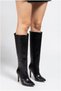 Women's Long Balanced Patent Leather Modern Wrinkled Comfort Boots - 2