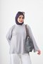 Women's Crew Neck Slim Line Long Sleeve T-Shirt Gray - 4