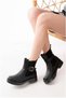Women's Seasonal Accessory Buckle Elastic Zipper Boots - 3