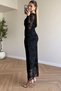 Sim Embroidered Tulle Sleeves Draped Evening Dress - 2