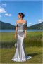 Satin Carmen Evening Dress Fabric Collar Dress - 3