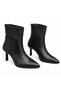 2743 Genuine Leather Zippered Pointed Toe Boots - 6
