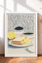 Caviar Boxes with Caviar Written and Bread Frameed Table Italy Poster Wall Decor Itn060