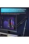 ميكروفون ألعاب RGB للكمبيوتر، ميكروفون USB مع ذراع قابل للتعديل، أسود - 5