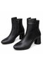 2743 Genuine Leather Zippered Round Toe Boots - 5