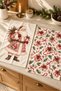 Floral Santa Floral Santa Claus Gift Pink Cream Christmas Patterned 2-Piece Kitchen Towel Set 35X55 - 5