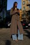 Women's Shawl Collar Belted Long Cashmere Mink Coat