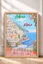 Adoro Il Mare Written Coastal Town Framed Painting Italy Poster Living Room Kitchen Wall Decor Itn082 - 3