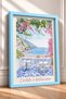 Begonvilli Terrace and Sea View Framed Painting Italy Poster Living Room Kitchen Wall Decor Itn083 - 2